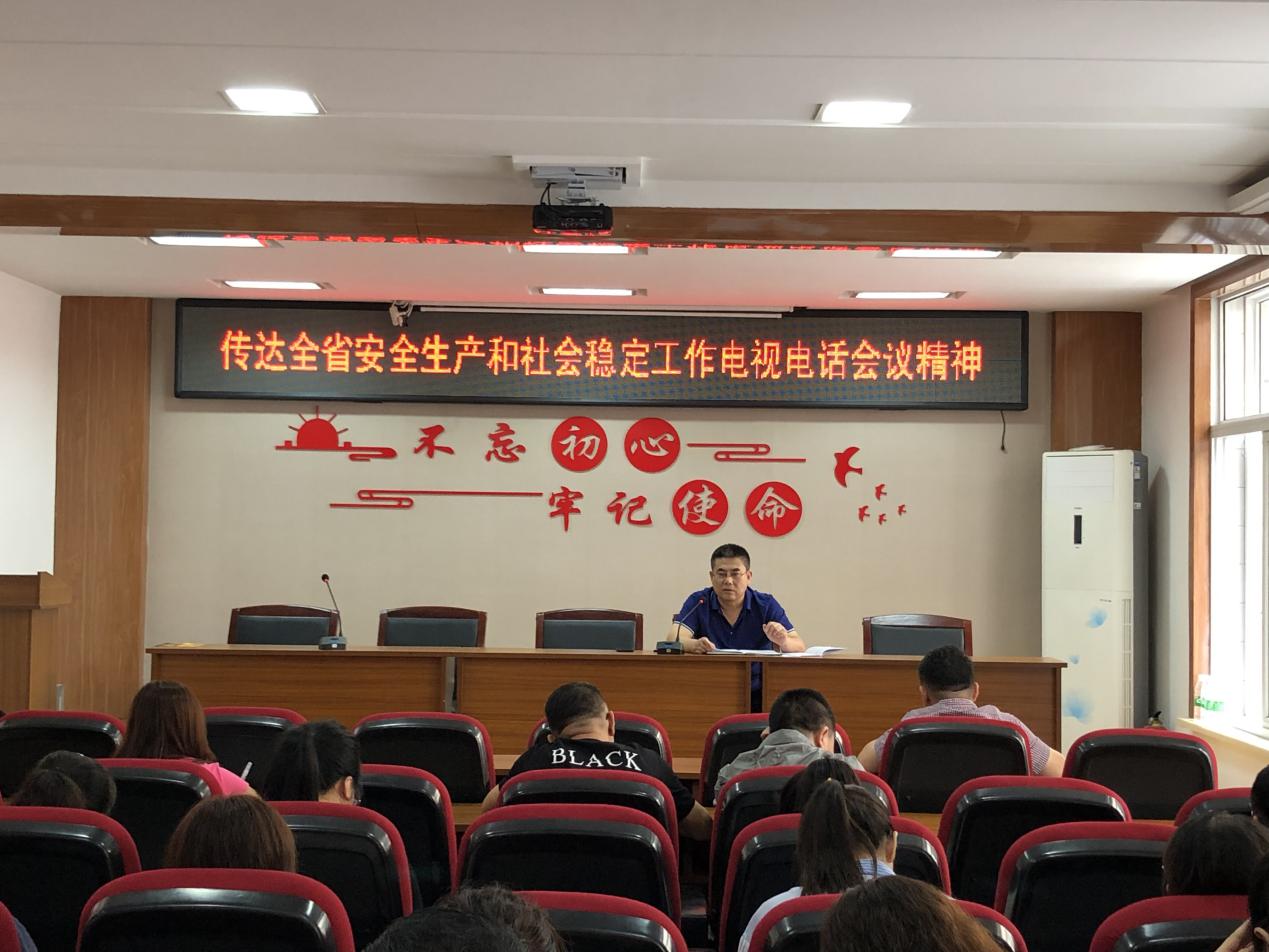 观音阁街道召开传达全省安全生产和社会稳定工作电视电话会议精神专题会议