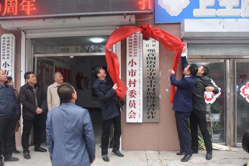 观音阁街道小市村股份经济合作社揭牌仪式